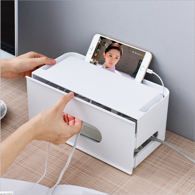 Boite de Rangement pour Câbles & Multiprises - Bureau Organisé