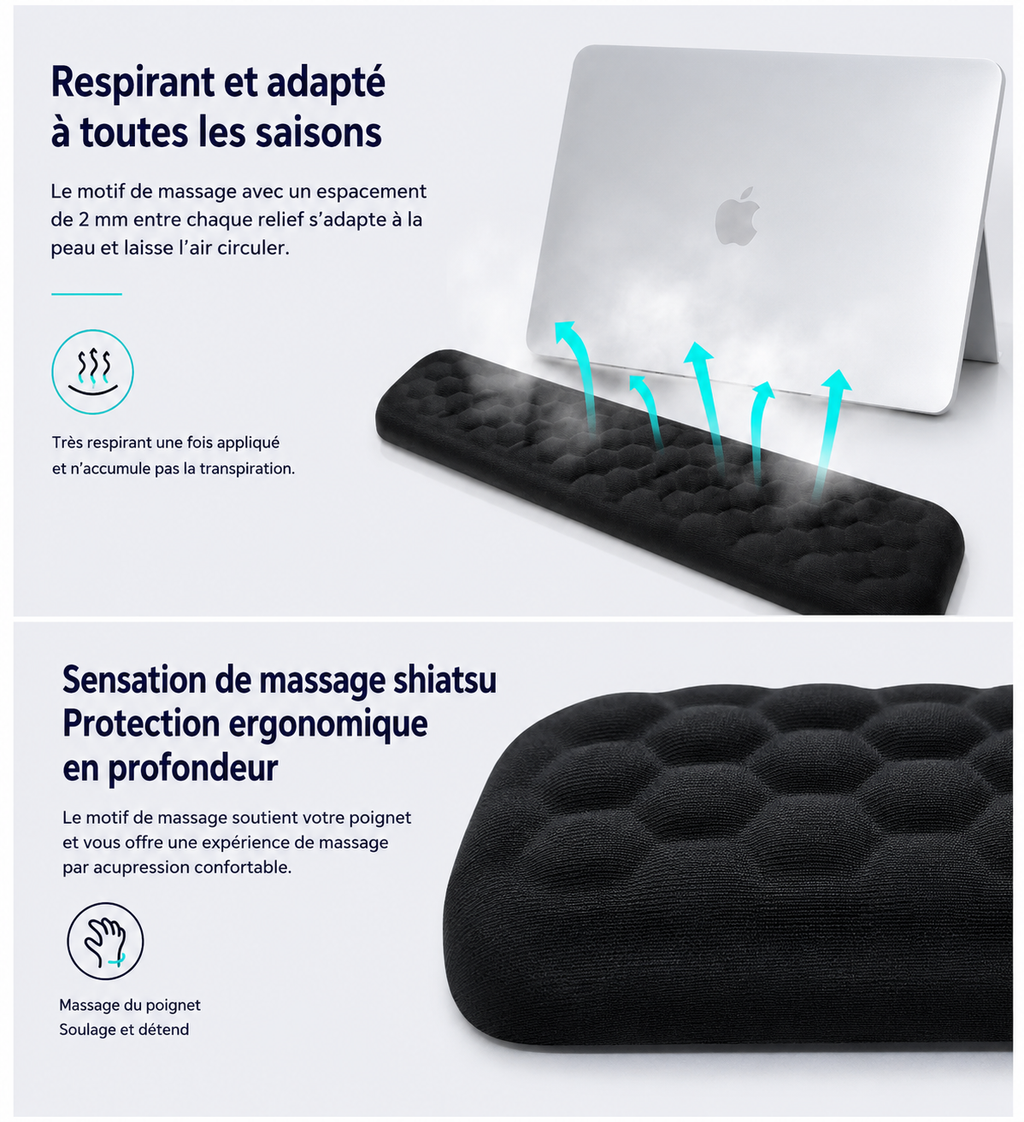 Repose-Poignet Ergonomique à Mémoire de Forme